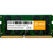 ATRIA 16 GB SO-DIMM DDR4 3200 MHz (UAT43200CL22SK1/16): Тип DDR4