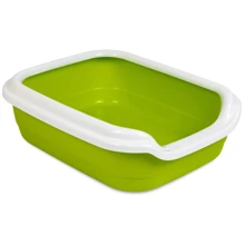 Туалет Comfort для кошек L 49х39х15 см лаймовый (PR241740): Вид Открытый