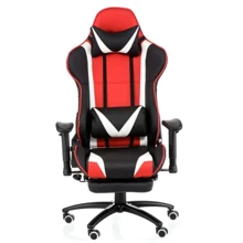Кресло геймерское Special4You ExtremeRace black/red/white with footrest (E6460): undefined undefined