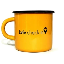Чашка PAPAdesign Lviv check in помаранчевий: Виробник PAPAdesign