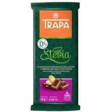 Шоколад TRAPA STEVIA молочний з рисовими кульками, 75г: Вага, г 75