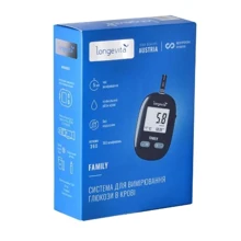 Глюкометр LONGEVITA Family +Тестовые полоски для измерения глюкозы в крови 100шт.(2x50шт/уп.): Производитель Longevita
