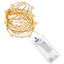 Гирлянда на батарейках Springos Stars Wire 1.9 м 20 LED CL0070 Warm White: Тип Линейная