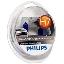 Галогенная автолампа Philips H7 DiamondVision 12V 55W (12972DVS2): Производитель Philips