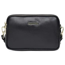 Жіноча сумка крос боді Borsa Leather чорна (K11906-black): Стать жіночий
