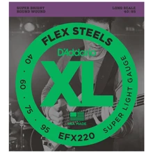 Струна для гитар Струны D`ADDARIO EFX220 XL FLEX STEELS SUPER LIGHT 40-95: Тип Комплект струн