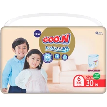 Трусики-подгузники GOO.N Premium Soft для детей 15-25 кг, 6 (XXL), 30 шт: Тип Подгузники-трусики