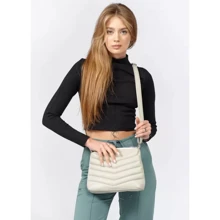 Женская сумка через плечо Sambag Rose MRN серый шёлк (94180030): Пол Женский