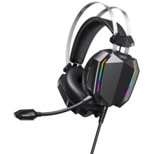 Наушники XO GE-07 Static RGB USB+3.5mm Black: Тип конструкции полноразмерные