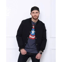 Бомбер ISSA PLUS SA-140 54 темно-синій демісезон: Вид Бомберы