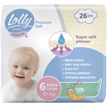 Підгузки Lolly Premium Soft Extra Large 6 (15+ кг) 26 шт (4820174981013): Тип Подгузники-трусики