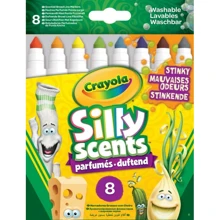Набір фломастерів Жартівник CRAYOLA Silly Scents Washable з ароматом 8 шт (256346.012): Тип Смываемые