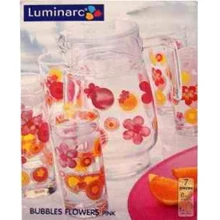 Набір для напоїв Luminarc Aime Bubles Flowers Pink D3182 (7 пр.): undefined undefined