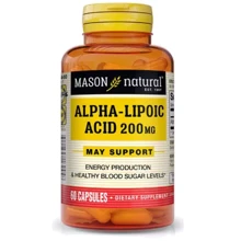 Mason Natural Alpha Lipoic Acid Альфа-ліпоєва кислота 200 мг 60 капсул: Вид Неферментные