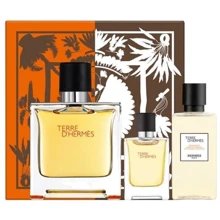 Набор Hermes Terre D'Hermes (парфюмированная вода 75 ml + мини 5 ml + гель для душа 40 ml): Вид Набор