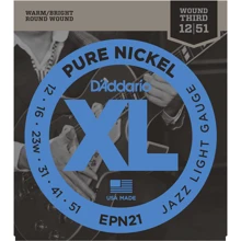 Струна для гитар Струны D`ADDARIO EPN21 XL PURE NICKEL JAZZ LIGHT 12-51: Тип Комплект струн
