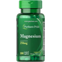 Puritan's Pride Magnesium 250 mg 100 Caplets (PTP-15830): Тип Магний
