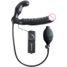 Двойной надувной страпон Fetish Fantasy Series Inflatable Vibrating Strapless, 16,5х3,3 см: Для кого Для женщин