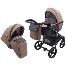 Коляска 2 в 1 Bair City Soft 273 Капучино - черная кожа (680692): Тип коляски Универсальная коляска (2-в-1)