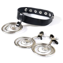 Набор чокер + зажимы Art of Sex - Choker and Nipple clamps Triada, черный: Производитель Art of Sex