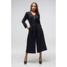 Комбинезон FLFashion Грифон ТКГ 2714 S черный: Состав Полиэстер