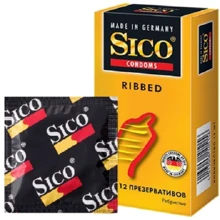 Презервативи латексні SICO Ribbed ребристі №12: Тип Для максимального захисту