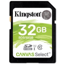 Карта пам'яті Kingston 32GB SDHC Class 10 UHS-I U1 Canvas Select (SDS/32GB): Тип карти SDHC