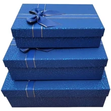 Коробка Подарочные коробки UFO m1340-0506 Набор 3 шт Blue прям: undefined undefined