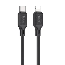 Кабель Hoco Cable USB-C to Lightning X90 3A 20W 1m Black: Тип USB-C - Lightning
