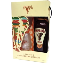 Крем-ликер Amarula 17% 0.7л + 2 бокала (PRA4820196540090): Объем, л 0.7