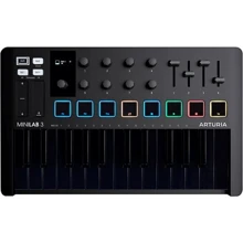 MIDI-клавиатура Arturia MiniLab 3 Deep Black Special Edition: Механика Динамическая