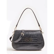 Жіноча сумка-сетчел Guess Triple G Shoulder Bag чорна (HWTG7748190-BLA): Стать жіночий