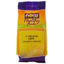NOW Foods  "1" Gelatin Caps 500 gel caps (Пустые капсулы): Форма выпуска Капсулы