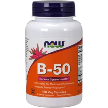 NOW Foods Vitamin B-50 mg Veg Capsules 100 caps: Тип вітамін B