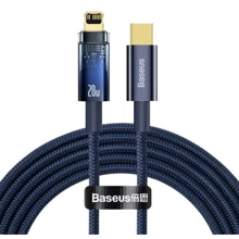 Кабель Baseus Cable USB-C to Lightning Explorer Series Auto Power-Off Fast Charging 20W 2m Blue (CATS000103): Тип USB-C - Lightning