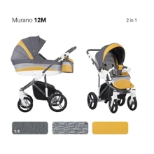 Универсальная коляска 2 в 1 Bebetto Murano New (М12) серый/оливковый: Тип коляски универсальная коляска (2-в-1)