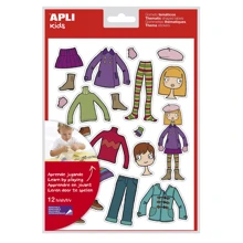 Наклейки Apli Kids Шкаф для одежды тематические 12 листов 11450: Производитель ApliKids
