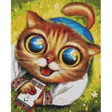 Алмазна мозаїка Brushme Котик із ППО 40х50 см (DBS1123): Виробник Brushme