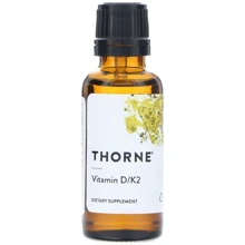 Thorne Research Vitamin D / K2 1 fl oz (30 ml) Вітамін Д і К2: Тип вітамін D