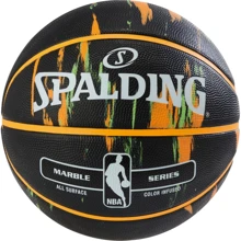 Мяч для игры Spalding NBA Marble Outdoor баскетбольный размер 7 черно-оранжевый (3001550100017): Вид Баскетбольные
