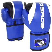 Боксерские перчатки BoyBo Elite 10 OZ натуральная кожа синие (SF3-34-10): undefined undefined