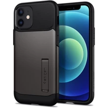 Чехол для iPhone Spigen Slim Armor Gunmetal (ACS01546) for iPhone 12 mini: Цвет серый