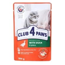 Влажный корм Club 4 Paws Premium Adult cats для кошек с уткой в соусе 1 блок 24х100 г (4820215364416): Тип Паучи