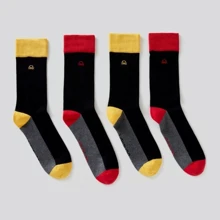 Женские носки United Colors of Benetton 4 пары черные (6AO32700G): undefined undefined