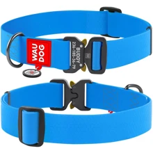 Нашийник для собак WAUDOG Waterproof c QR-паспортом блакитний (28012): Виробник WAUDOG