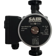 SAER W55-25 180мм: Тип отопительные насосы