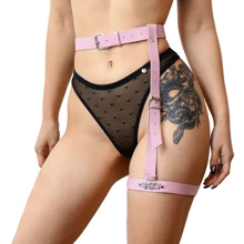 Гартер на ногу Art of Sex - Naomi з написом SEXY (XS-2XL, рожевий): Для кого Для жінок