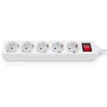 Сетевой фильтр REAL-EL RS-Protect M 3m, white (EL122300027): Количество розеток, шт 5