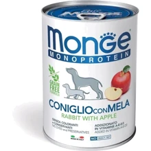 Вологий корм для собак Monge Dog Fruit Monoprotein паштет, кролик з яблуками 400 г: Тип Влажный корм