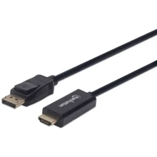 Кабель и переходник Manhattan DisplayPort - HDMI 1m Black (153195): Тип кабель